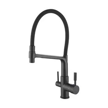 Смеситель для кухни Rose R658H черный