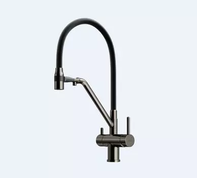 Смеситель для кухни Sancos Dora SC4003GG вороненая сталь