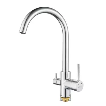 Смеситель для кухни Shevanik S128 с подключением фильтра, хром