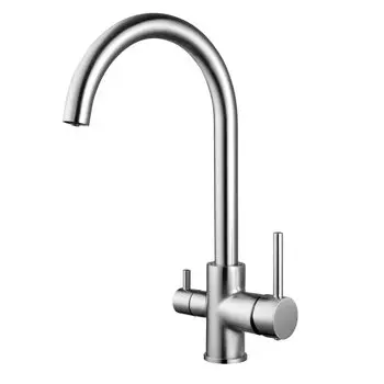 Смеситель для кухни Shevanik S128L с подключением фильтра, сатин