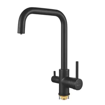Смеситель для кухни Shevanik S228H с подключением фильтра, черный