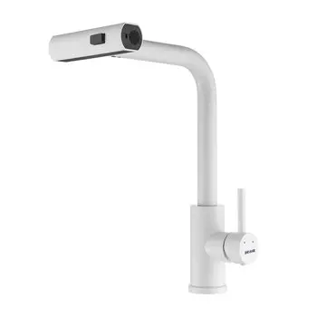 Смеситель для кухни Shevanik S263C с мультифункциональным изливом, белый