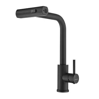 Смеситель для кухни Shevanik S263H с мультифункциональным изливом, черный