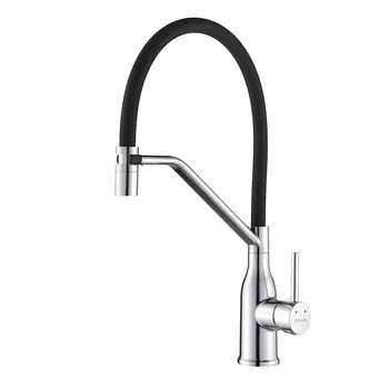 Смеситель для кухни Shevanik S343-3 с гибким изливом, хром