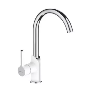 Смеситель для кухни Shevanik S6053F белый, хром