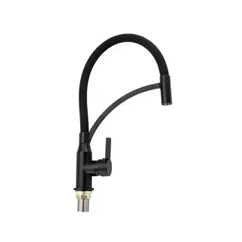 Смеситель для кухни Shevanik S643H-3 с гибким изливом, черный