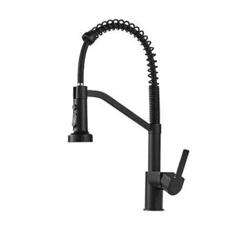 Смеситель для кухни Shevanik S963H с гибким изливом, черный