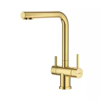 Смеситель для кухни Splenka S70 S70.61.03 золотой сатин, с подключением к фильтру