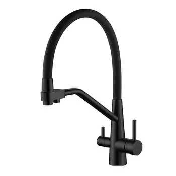 Смеситель для кухни Splenka S71 S71.62.06 черный, с подключением к фильтру