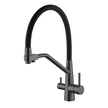 Смеситель для кухни Splenka S71 S71.62.07 серый, с подключением к фильтру