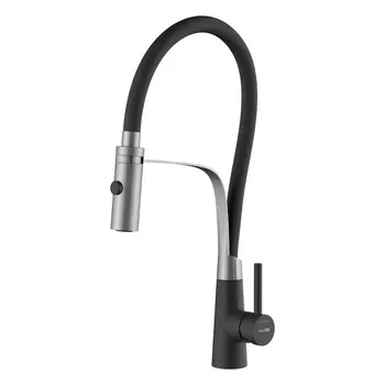 Смеситель для кухни Wasserkraft A8417 черный, хром