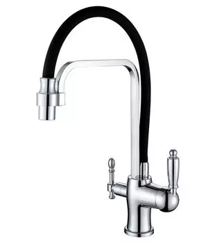 Смеситель для кухни ZorG Clean Water ZR 342-6 YF черный хром