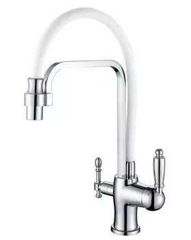 Смеситель для кухни ZorG Clean Water ZR 342-8 YF белый хром