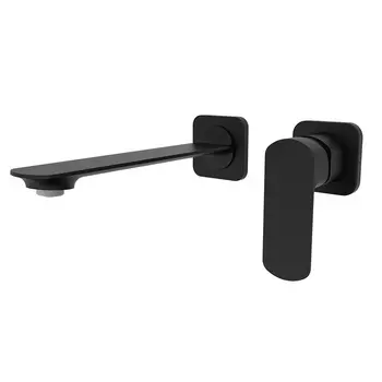 Смеситель для раковины AQUAme Monza AQM6315MB встраиваемый, черный матовый