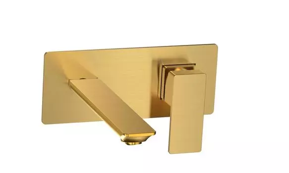 Смеситель для раковины AQUAme Savona AQM6815BG золото шлифованное