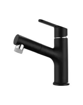 Смеситель для раковины Arrow AG4129MB с выдвижной лейкой, матовый черный