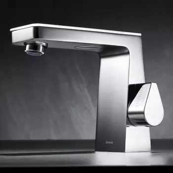 Смеситель для раковины Black&White U7750 хром, керамогранит