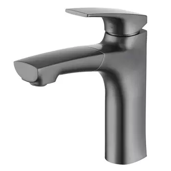 Смеситель для раковины Black&White UK7901MG оружейная сталь