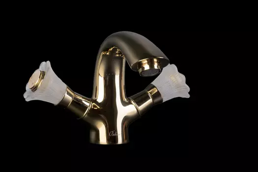 Смеситель для раковины Boheme Camelia 291-Camelia золото