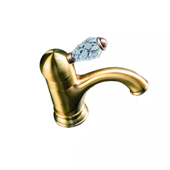 Смеситель для раковины Boheme Crystal 281-CRST золото