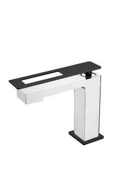 Смеситель для раковины Boheme Q BlackChrome 141-BCR черный, белый
