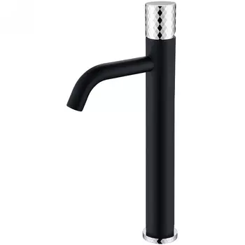 Смеситель для раковины Boheme Stick Black Diamond Chrome 122-BCR черный, хром