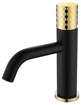 Смеситель для раковины Boheme Stick Black Diamond Gold 121-BG черный, золото