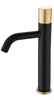 Смеситель для раковины Boheme Stick Black Touch Gold 122-BG.2 черный, матовое золото