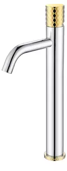 Смеситель для раковины Boheme Stick Chrome Diamond Gold 122-CRG хром, золото