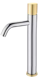 Смеситель для раковины Boheme Stick Chrome Touch Gold 122-CRG.2 хром, матовое золото