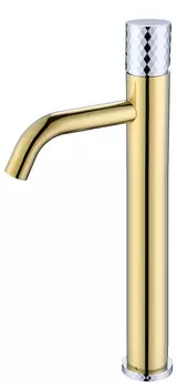 Смеситель для раковины Boheme Stick Gold Diamond Chrome 122-GCR золото, хром