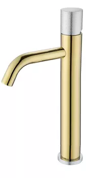 Смеситель для раковины Boheme Stick Gold Touch Chrome 122-GCR.2 золото, матовый хром
