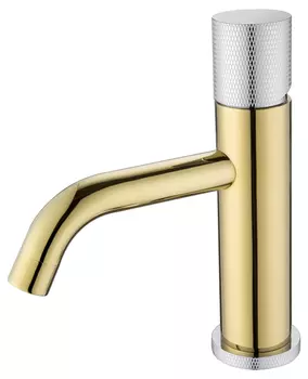 Смеситель для раковины Boheme Stick Gold Touch Chrome 121-GCR.2 золото, матовый хром