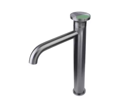 Смеситель для раковины Bronze de Luxe Omg 9008GM-G высокий, графит, зеленый