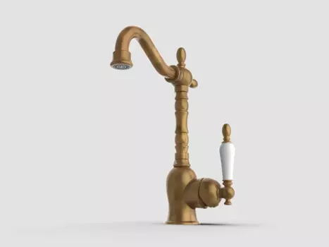 Смеситель для раковины GPD Retro MTL180-SO оксид золота