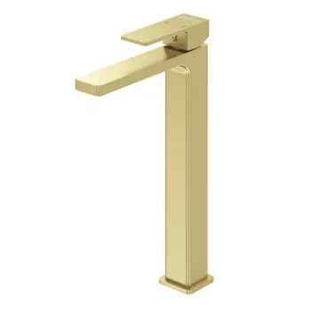 Смеситель для раковины Grossman Style 520.K35.05.320 высокий, золото сатиновый