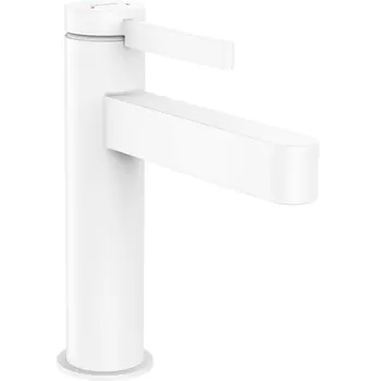 Смеситель для раковины Hansgrohe Finoris 76020700 со сливным гарнитуром, белый матовый
