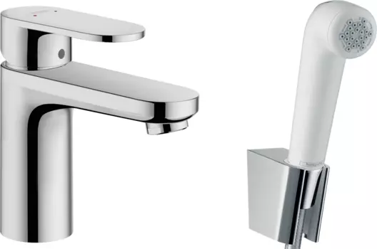 Смеситель для раковины с гигиеническим душем Hansgrohe Vernis Blend 71215000 хром