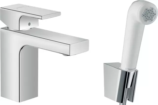 Смеситель для раковины с гигиеническим душем Hansgrohe Vernis Shape 71216000 хром