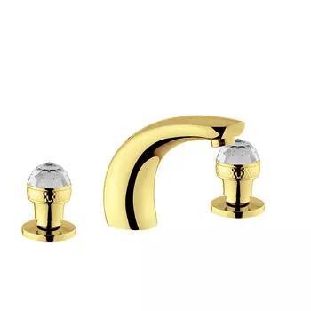 Смеситель для раковины Migliore Axo Swarovski 27114 золото