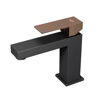 Смеситель для раковины NTBAGNO NT9001BG черный матовый черный матовый