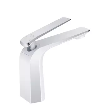 Смеситель для раковины Rose R1301F белый, хром