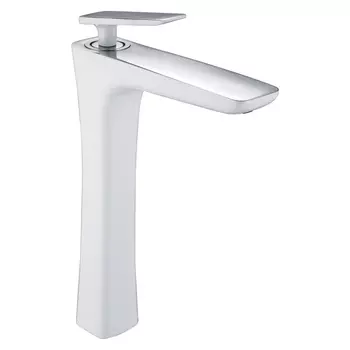 Смеситель для раковины Rose R1611F белый, хром