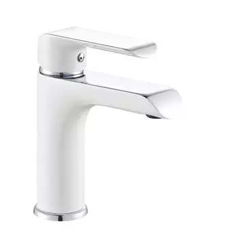 Смеситель для раковины Rose R2101F белый, хром