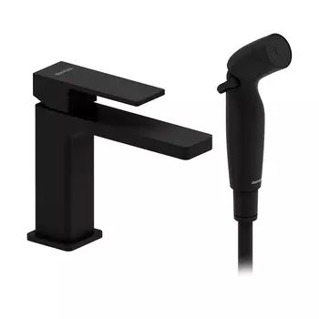 Смеситель для раковины с гигиеническим душем Damixa Gala 530300300 черный матовый