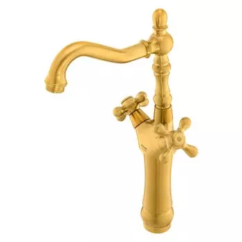 Смеситель для раковины Shouder Baroque 0150307 золото брашированное