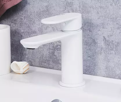 Смеситель для раковины Wasserkraft Mindel 8503 белый Soft-touch