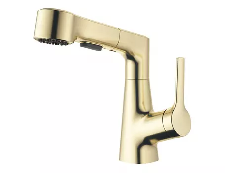 Смеситель для раковины WONZON & WOGHAND WW-121B108-BG золото