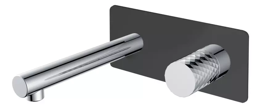 Смеситель для раковины Boheme Stick 125-BCR хром, черный