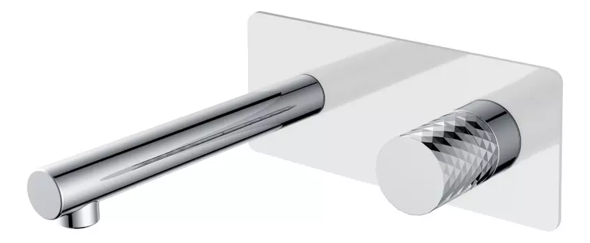 Смеситель для раковины Boheme Stick 125-WCR хром, белый